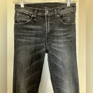 R13 High waisted jean in black